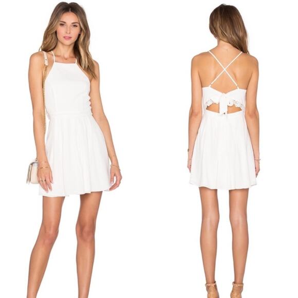 Lovers + Friends Forget Me Not Dress White Size Medium - Picture 1 of 7